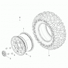 Z18VEL92BK/BR/LK RZR XP TURBO S Wheels, rear - z18vel92bk  /  br  /  lk (702382)