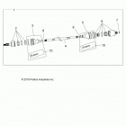 RANGER 1000 CREW NSTR FACTORY CHOICE 49S & 50S (R20RSU99A/B) Drive train, rear half shaft - r20rsu99a  /  b (702405)