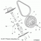 R18RRE99A9/AX/AM/AS/A1/B9/BX/BM/BS RANGER 1000 PS Drive train, secondary clutch - r18rre99a9  /  ax  /  am...