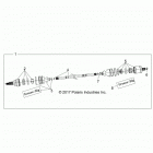 Z18VBE87F2/S87C2/CU RZR 900 60 INCH EU/TRACTOR Drive train, half shaft, front - z18vbe87f2  /  s87c2  /...