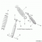 RZR 570 (Z21CHA57A2/K2/E57AK) Suspension, front shock mounting - z21cha57a2  /  k2  / ...