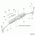 RZR 570 Steering, gearbox asm. - z20cha57a2  /  e57am (c700185-1...