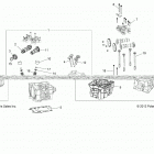 Z18VHE57BV RZR 570 PS Engine, cylinder head, cams and valves - z18vhe57bv (49r...