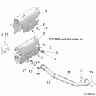 RZR 570 (Z20CHA57A2/E57AM) Engine, exhaust system - z20cha57a2  /  e57am (c700183)