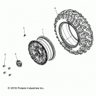 R18RHE99BK/K99BS POLARIS GENERAL 1000 4P PS Wheels, front - r18rhe99bk  /  kbs (701376)