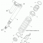 Z18VDE92BB/BM/BS/BU/L92BK RZR XP TURBO Suspension, rear shock mounting - z18vde92bb  /  bm  /  ...