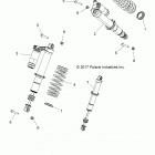 Z18VBA87B2/E87BK/BU/LK/BR RZR 900 60 INCH ALL OPTIONS Suspension, front shock mounting - z18vba87b2  /  e87bk ...
