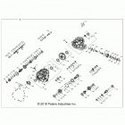 Z18VEL92BK/BR/LK RZR XP TURBO S Drive train, main gearcase internals - z18vel92bk  /  br...