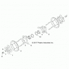 Z18VDE92BB/BM/BS/BU/L92BK RZR XP TURBO Suspension, front carrier and hub - z18vde92bb  /  bm  /...