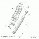 R19RSE99AS/A1/A9/B1/B9/BS RANGER 1000XP PS CREW Suspension, front shock mounting - r19rse99as  /  a1  / ...