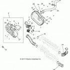 R18RHE99BK/K99BS POLARIS GENERAL 1000 4P PS Drive train, clutch cover and ducting - r18rhe99bk  /  k...