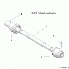 POLARIS GENERAL 1000 PREM (G20GAP99AM) Drive train, front prop shaft - g20gap99am (c700190-3)