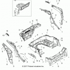 Z18VCE87BK/BU/BR/LU RZR 4 900 Body, rear rack and fenders - z18vce87bk  /  bu  /  br  ...