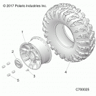 RANGER CREW 1000XP PS TX CA (R20RSF99AV/BV) Wheels, front - r20rsf99av  /  bv (c700025)