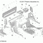 RANGER 1000XP PS CREW (R20RSE99A9) Body, floor, rear - r20rse99a9 (c700143)