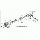 RZR XP 1000 (Z21NAM99AG) Drive train, front gearcase - z21nam99ag (701847)