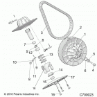 R18RRE99A9/AX/AM/AS/A1/B9/BX/BM/BS/B1 RANGER 1000 PS Drive train, secondary clutch - r18rre99a9  /  ax  /  am...