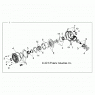 Z18VDS92CF/CU RZR XP TURBO TRACTOR Drive train, front gearcase - z18vds92cf  /  cu (700723)