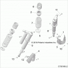 Z19VEL92AK/BK/AR/BR RZR XP TURBO S Suspension, rear shock mounting - z19vel92ak  /  bk  /  ...