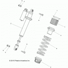 Z18VDE92BB/BM/BS/BU/L92BK RZR XP TURBO Suspension, front shock mounting - z18vde92bb  /  bm  / ...