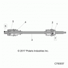 R18RRE99A9/AX/AM/AS/A1/B9/BX/BM/BS RANGER 1000 PS Drive train, rear half shaft - r18rre99a9  /  ax  /  am ...