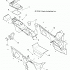 POLARIS GENERAL 1000 4P PREMIUM (G21G4P99AM/BM) Body, center console, front - g21g4p99am  /  bm (701398)