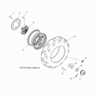 R18RV_99 RANGER CREW 1000XP PS ALL OPTIONS Wheels, front - r18rva99a9  /  b9 (49rgrwheelfrt15crew)