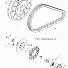 Z18VDE99NK RZR XP 1000 MD Drive train, secondary clutch - z18vde99nk (701737)