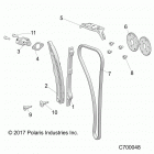 RANGER CREW 1000XP PS MUD (R20RSM99AL) Engine, cam chain and tensioner - r20rsm99al (c700048)