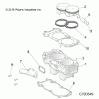 R19RSU99AS/BS RANGER 1000XP PS CREW NSTR Engine, cylinder and piston - r19rsu99as  /  bs (c70349)