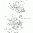 Z18VDS92CF/CU RZR XP TURBO TRACTOR Engine, crankcase - z18vds92cf  /  cu (701921)