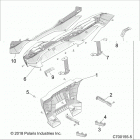 Z18VEL92BK/BR/LK RZR XP TURBO S Body, rear bumper - z18vel92bk  /  br  /  lk (c700155-5)