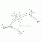 Z18VFE99AK/AJ/AW/BK/BJ/BW/LW/K99AK/BK/M99AL RZR XP 4 1000 Suspension, rear control arms - z18vfe99ak  /  aj  /  aw...
