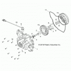 Z18VHE57BV RZR 570 PS Engine, stator cover and flywheel - z18vhe57bv (701267)