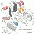 R19RSM99AL RANGER 1000XP PS CREW MUD Drive train, clutch cover and ducting - r19rsm99al (c700...