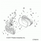 RANGER 500 (R21MAA50B1/B7) Drive train, clutch cover and ducting - r21maa50b1  /  b...