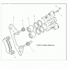 R19RGE99A2/EAR/EBR/UAF/UBF/UAM/UBM/UA9/UB9/UAL/KAK POLARIS GENERAL 1000 EPS Brakes, front caliper - r19rge99a2ear  /  ebr  /  uaf  /...