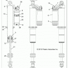 R19RGE99A2/EAR/EBR/UAF/UBF/UAM/UBM/UA9/UB9/UAL/KAK POLARIS GENERAL 1000 EPS Suspension, front shock internals - r19rgu99af  /  ubf  ...