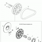 RZR 570 3PC Drive train, secondary clutch - z20cha57k2 (701258)