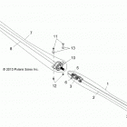 R18RV_99 RANGER CREW 1000XP PS ALL OPTIONS Drive train, front and rear prop shaft - r18rv_99 all op...