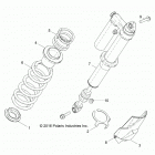 Z18VDE99NK RZR XP 1000 MD Suspension, rear shock mounting - z18vde99nk (701210)