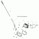 Z18VFE99AK/AJ/AW/BK/BJ/BW/LW/K99AK/BK/M99AL RZR XP 4 1000 Engine, dipstick and oil filter - z18vfe99ak  /  aj  /  ...