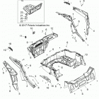 Z18VBA87B2/E87BK/BU/LK/BR RZR 900 60 INCH ALL OPTIONS Body, rear rack and fenders - z18vba87b2  /  e87bk  /  b...