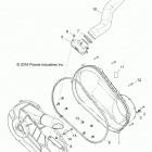 Z18VHE57BV RZR 570 PS Drive train, clutch cover and ducting - z18vhe57bv (7012...