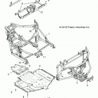 POLARIS GENERAL 1000 EPS DLX (G20GAE99A2/A4/D99AK/AS/BK/BS) Chassis, main frame and skid plates - g20gae99a2  /  a4 ...