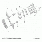 RANGER CREW 1000XP PS TX CA (R20RSF99AV/BV) Brakes, front caliper - r20rsf99av  /  bv (c700017)