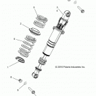 POLARIS GENERAL 1000 4P EPS EU (G20G4E99NG) Suspension, rear shock mounting - g20g4e99ng (701088)