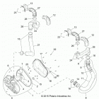 Z18VFE99AK/AJ/AW/BK/BJ/BW/LW/K99AK/BK/M99AL RZR XP 4 1000 Drive train, clutch cover and ducting - z18vfm99al (7002...