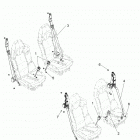 POLARIS GENERAL 1000 4P PREMIUM (G21G4P99AM/BM) Body, seat belt mounting - g21g4p99am  /  bm (702010)