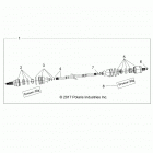 Z18VAS87CM RZR 900 50 INCH EU/TRACTOR Drive train, half shaft, front - z18vas87cm (702050)